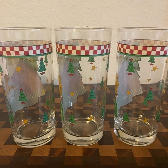 Vintage Debbie Mumm Set Of 3 Magic of Santa Christmas Festive Holiday Tumblers - Picture 6 of 11